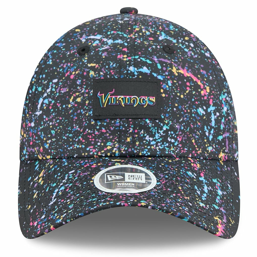 Minnesota Vikings New Era Women's 2025 NFL Crucial Catch Pony Tail Adjustable Hat Black - NFL