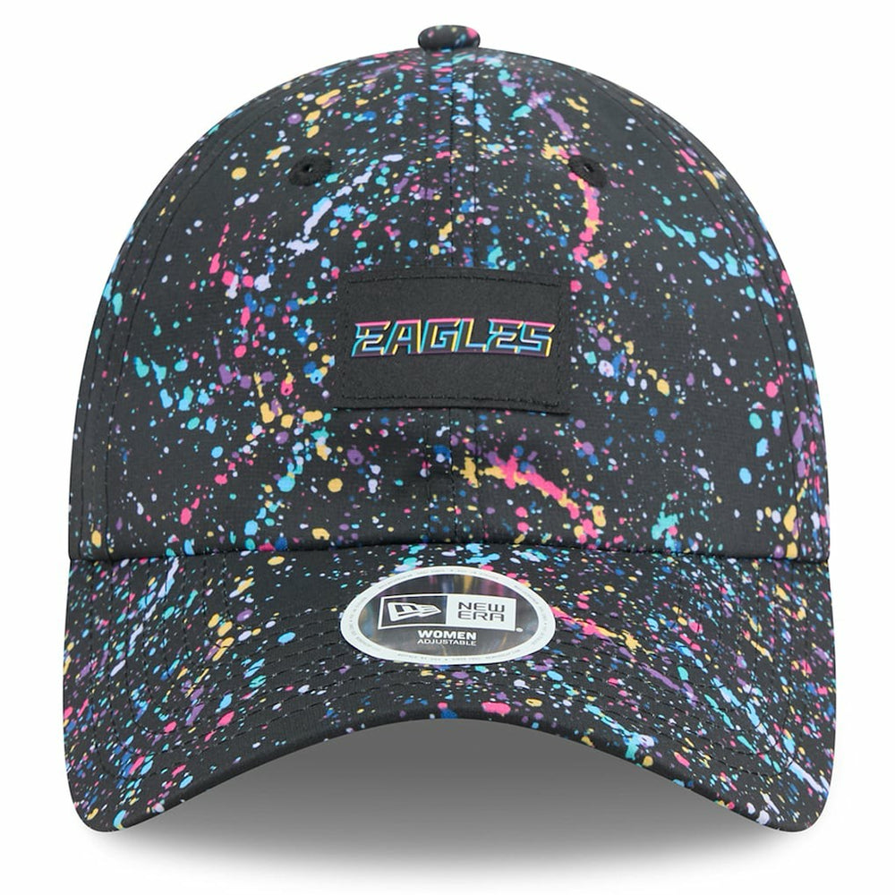 Philadelphia Eagles New Era Women's 2025 NFL Crucial Catch Pony Tail Adjustable Hat Black - NFL