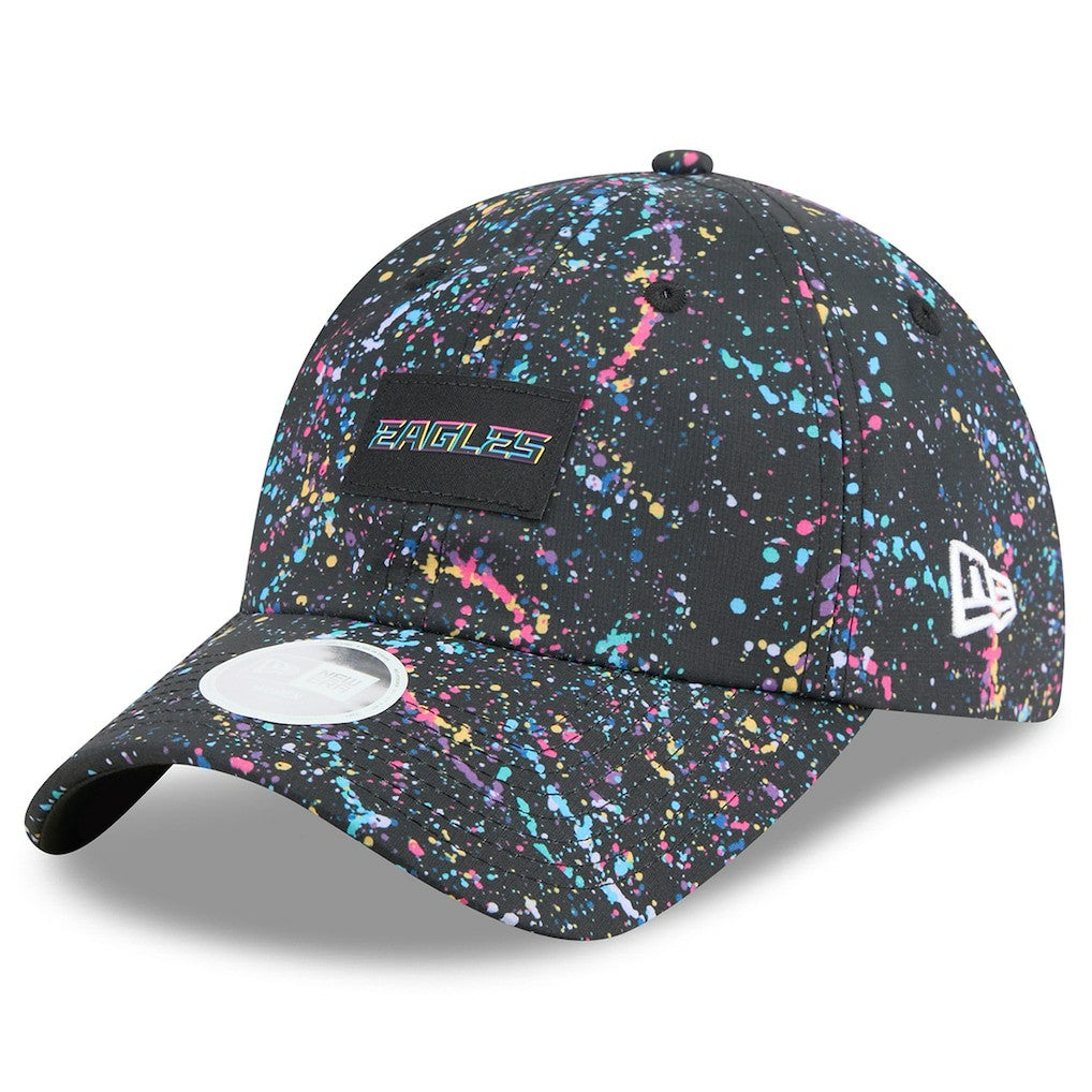 Philadelphia Eagles New Era Women's 2025 NFL Crucial Catch Pony Tail Adjustable Hat Black - NFL