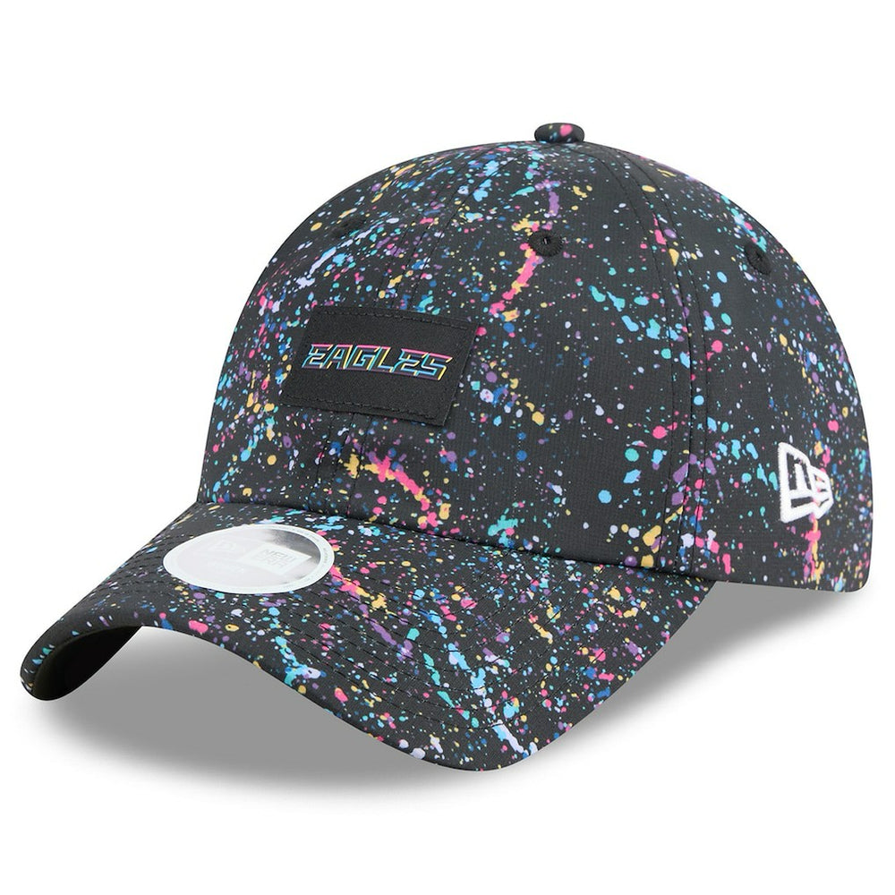 Philadelphia Eagles New Era Women's 2025 NFL Crucial Catch Pony Tail Adjustable Hat Black - NFL