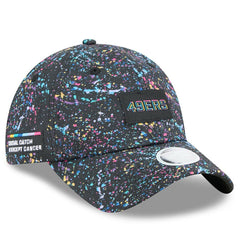 San Francisco 49ers New Era Women's 2025 NFL Crucial Catch Pony Tail Adjustable Hat Black - NFL