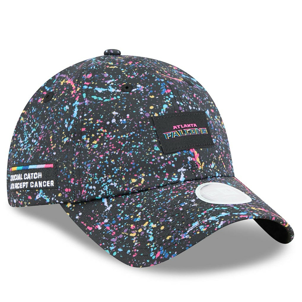 Atlanta Falcons New Era Women's 2025 NFL Crucial Catch Pony Tail Adjustable Hat Black - NFL