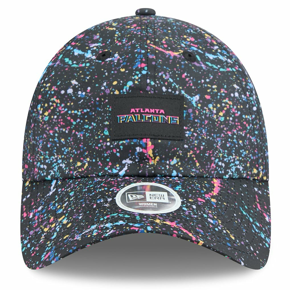 Atlanta Falcons New Era Women's 2025 NFL Crucial Catch Pony Tail Adjustable Hat Black - NFL