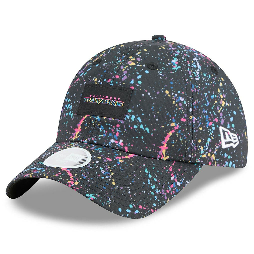 Baltimore Ravens New Era Women's 2025 NFL Crucial Catch Pony Tail Adjustable Hat Black - NFL