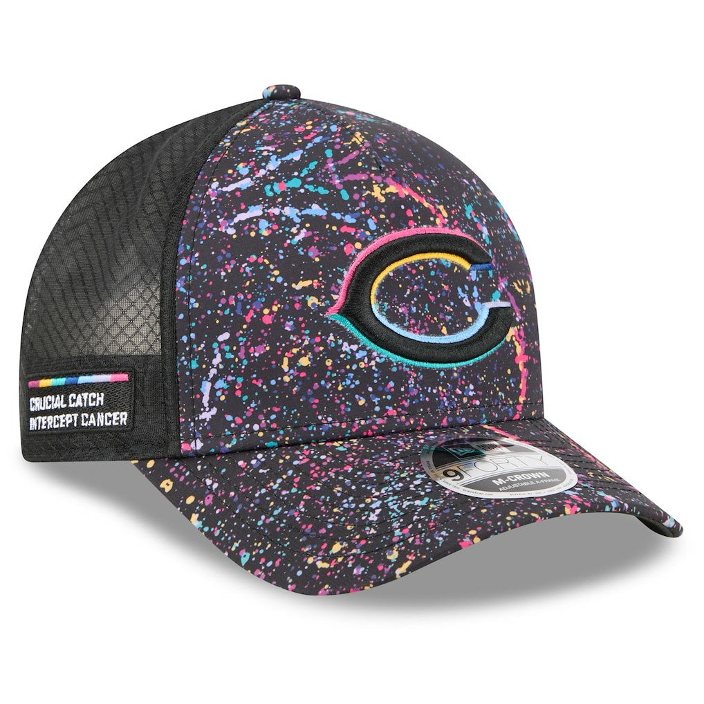 Chicago Bears New Era Youth 2025 NFL Crucial Catch 9FORTY Adjustable Hat Black - NFL