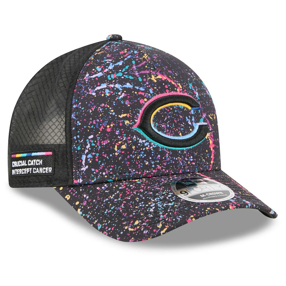 Chicago Bears New Era Youth 2025 NFL Crucial Catch 9FORTY Adjustable Hat Black - NFL