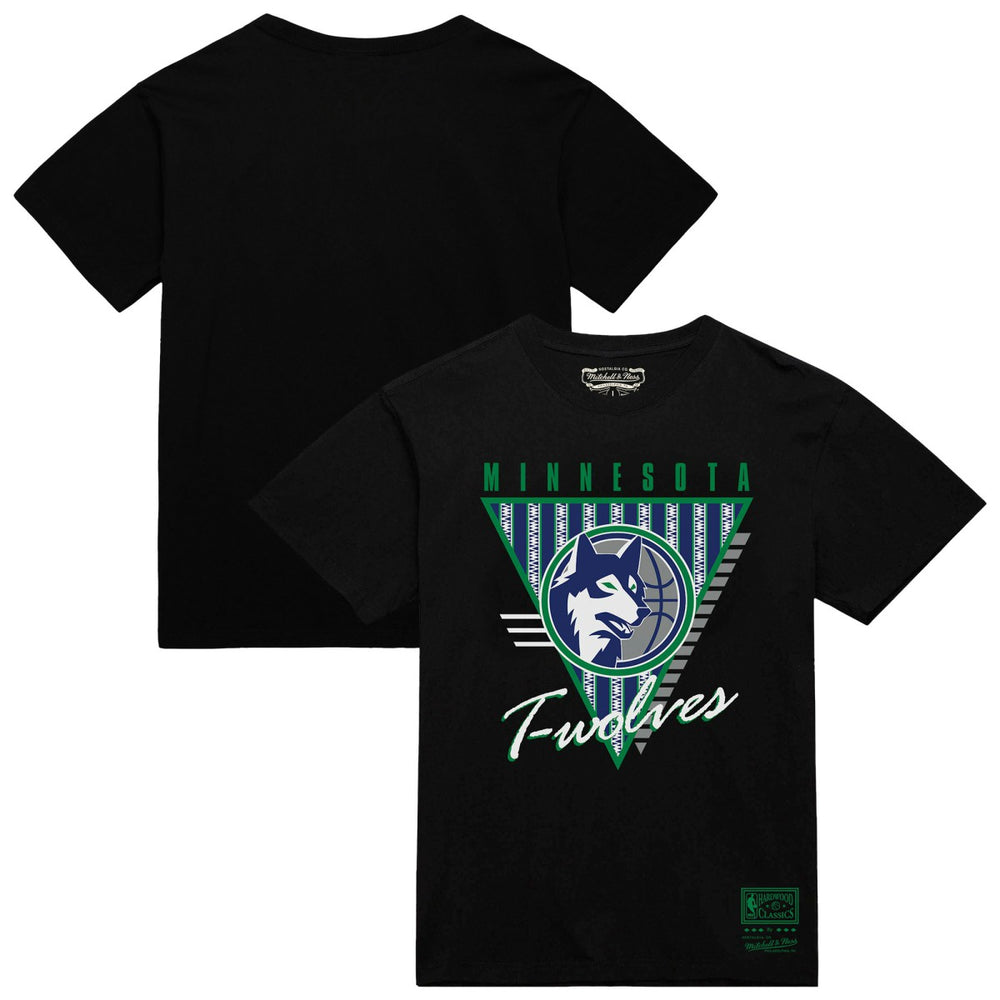 Mitchell & Ness - Minnesota Timberwolves Worldwide Collection Tri-Logo T-Shirt - Black