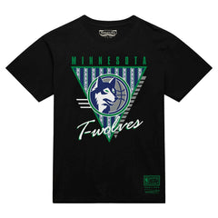 Mitchell & Ness - Minnesota Timberwolves Worldwide Collection Tri-Logo T-Shirt - Black