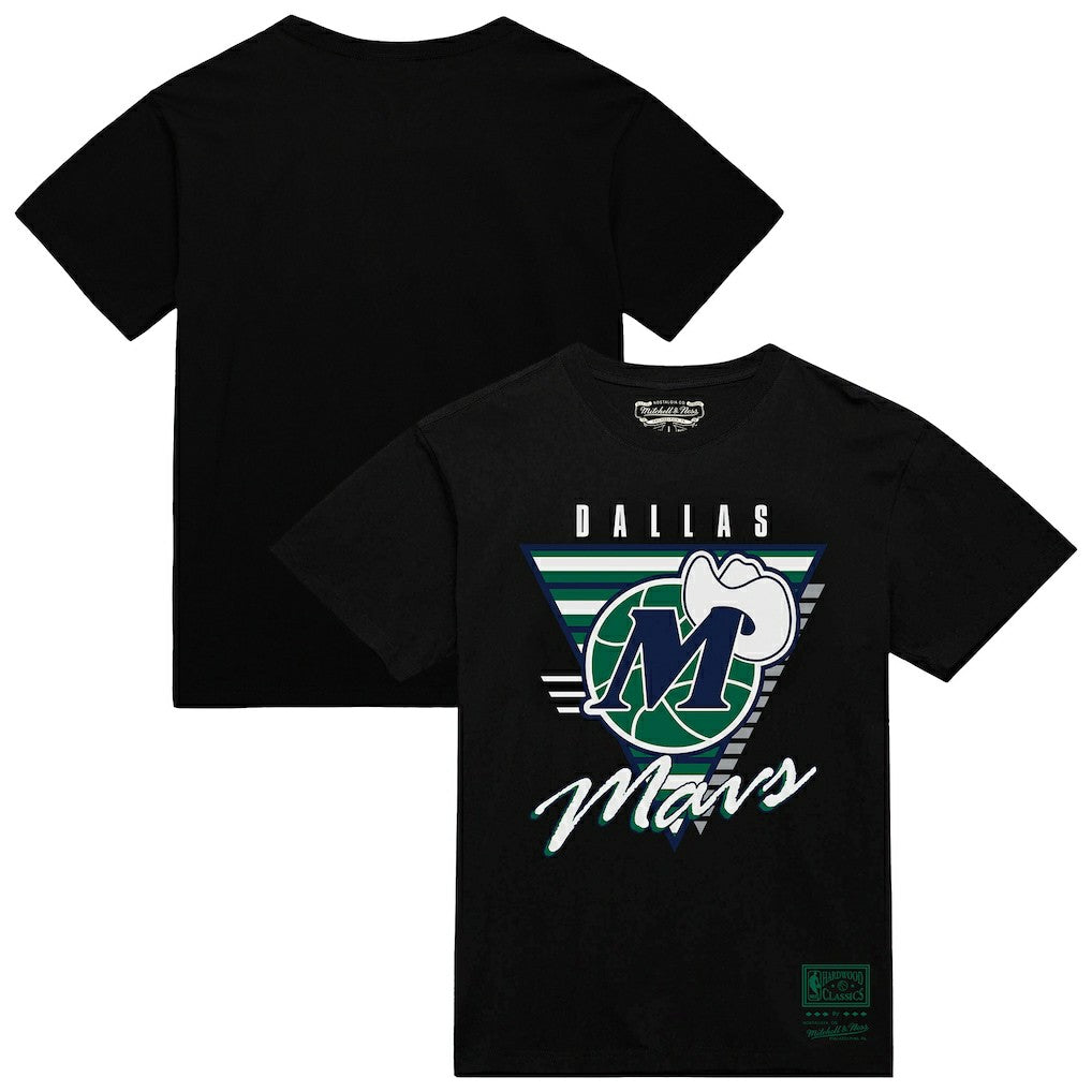 Mitchell & Ness - Dallas Mavericks Worldwide Collection Tri-Logo T-Shirt - Black