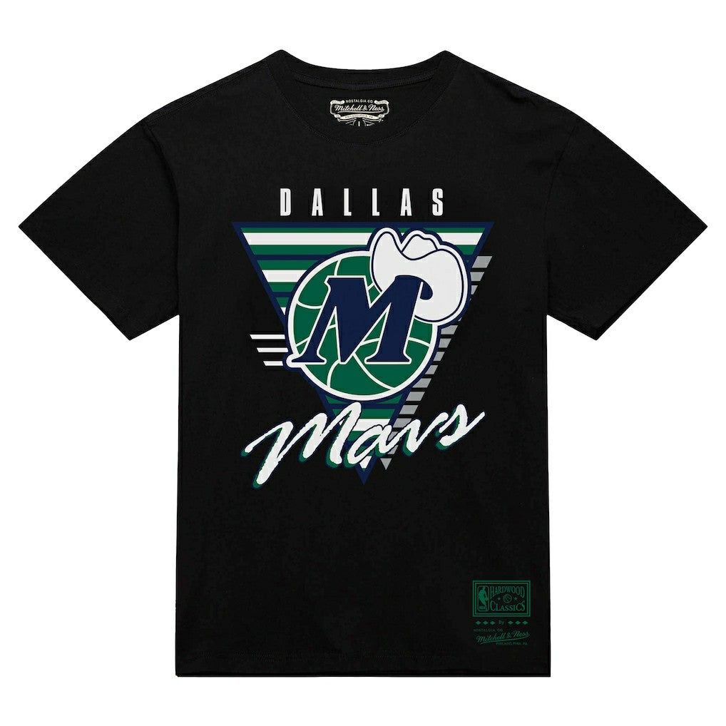 Mitchell & Ness - Dallas Mavericks Worldwide Collection Tri-Logo T-Shirt - Black