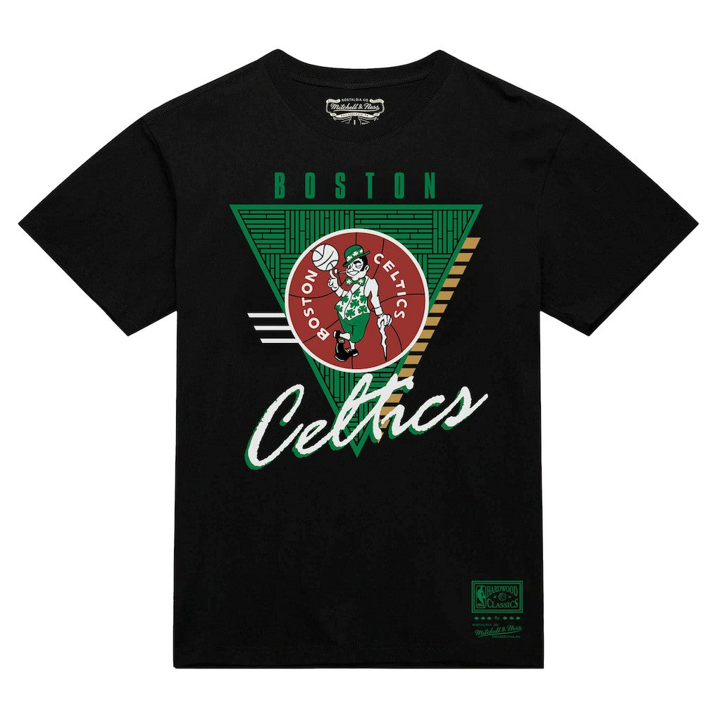 Mitchell & Ness - Boston Celtics Worldwide Collection Tri-Logo T-Shirt - Black