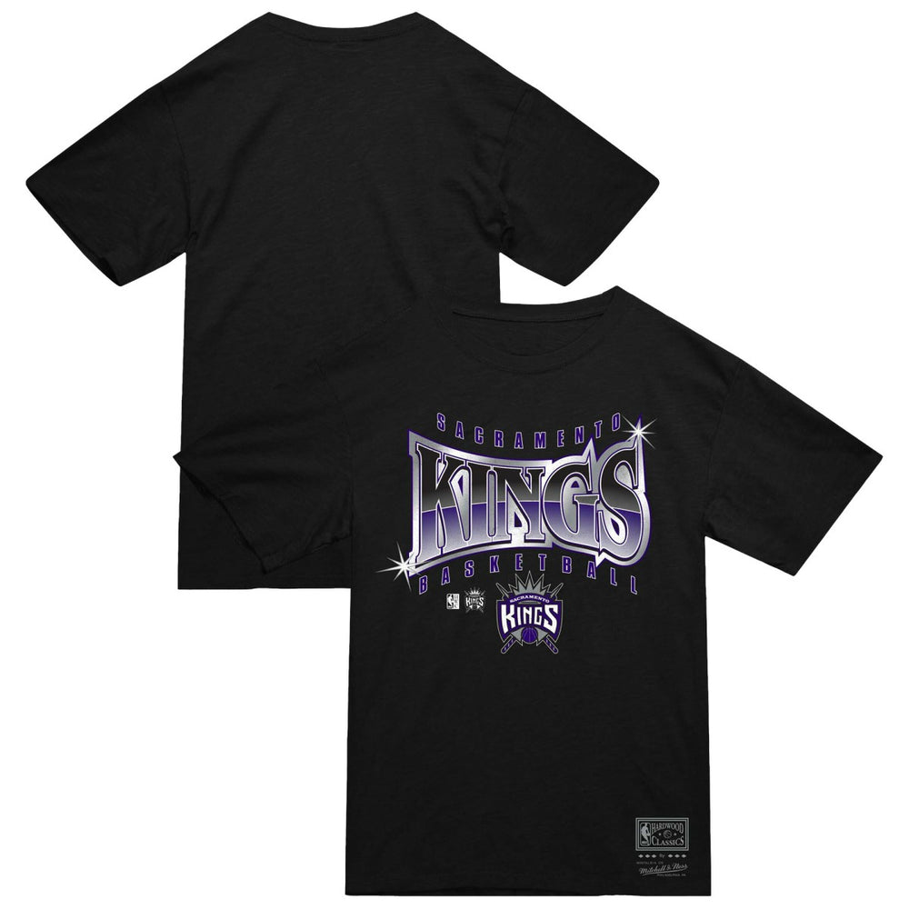 Mitchell & Ness - Sacramento Kings Worldwide Collection Glow Up T-Shirt - Black