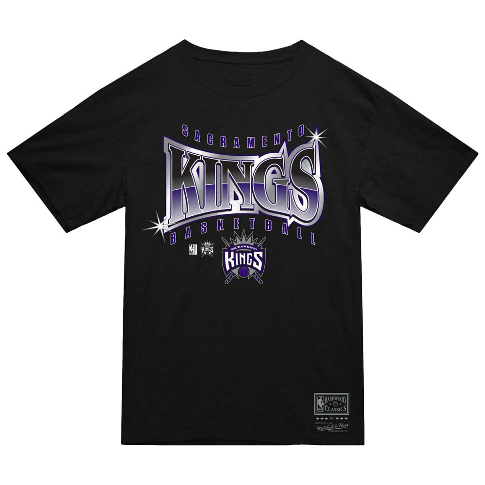 Mitchell & Ness - Sacramento Kings Worldwide Collection Glow Up T-Shirt - Black