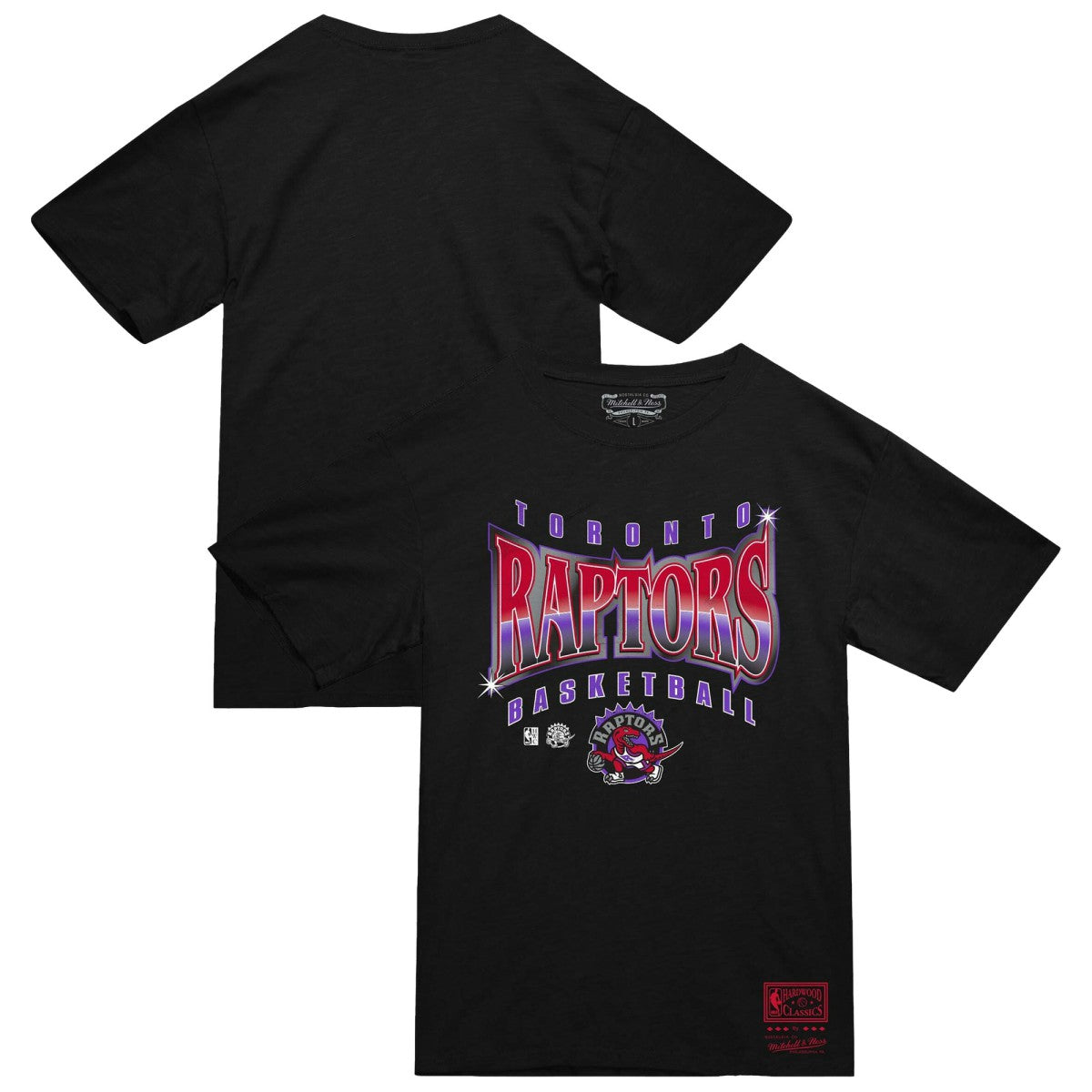 Mitchell & Ness - Toronto Raptors Worldwide Collection Glow Up T-Shirt - Black
