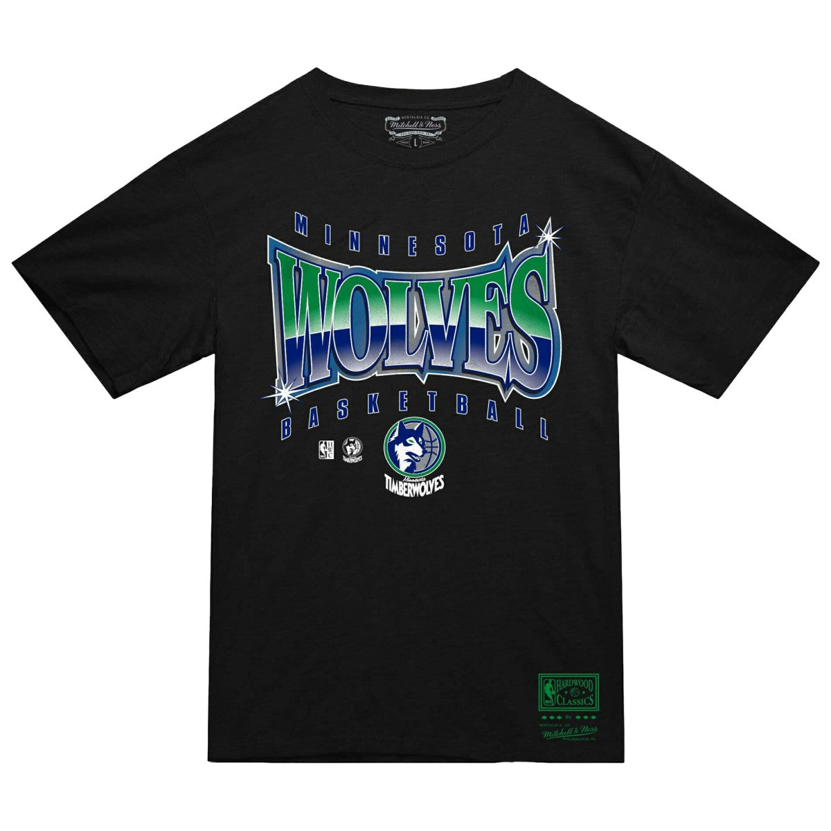 Mitchell & Ness - Minnesota Timberwolves Worldwide Collection Glow Up T-Shirt - Black