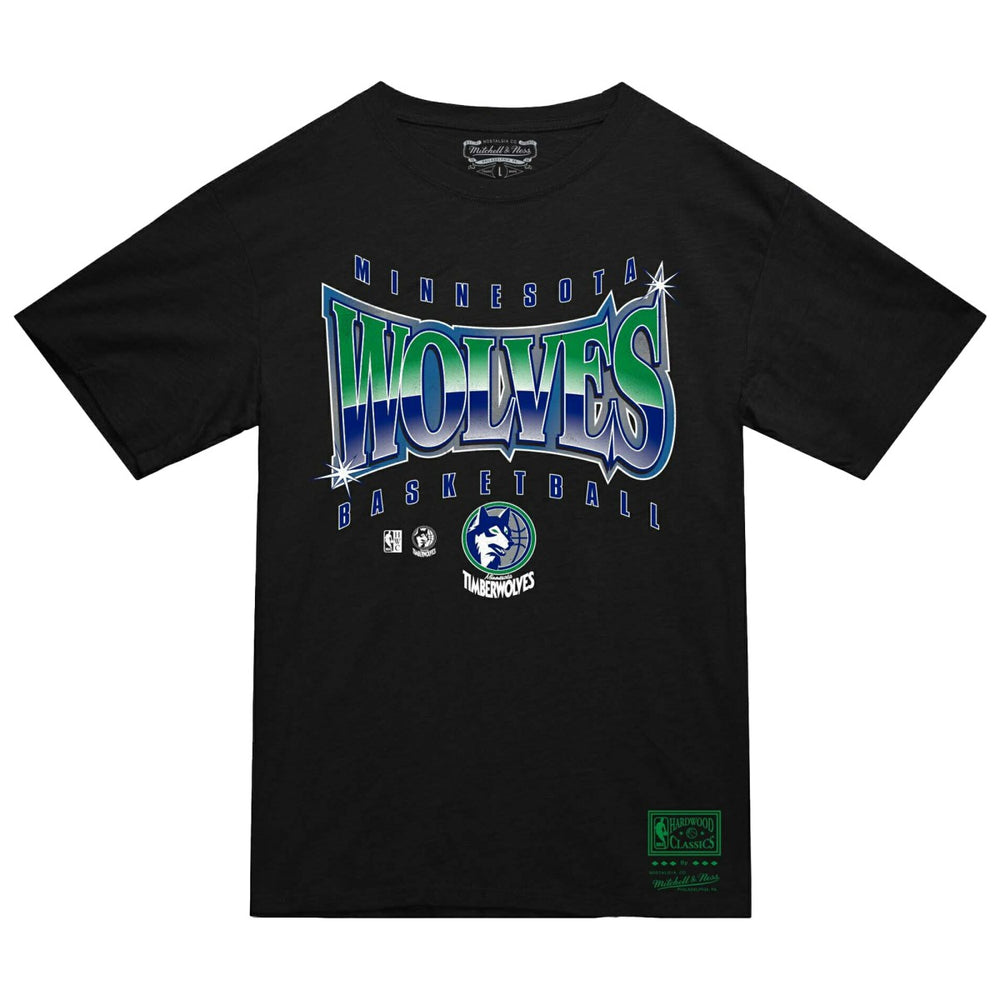 Mitchell & Ness - Minnesota Timberwolves Worldwide Collection Glow Up T-Shirt - Black