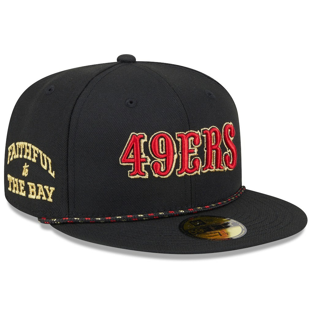 San Francisco 49ers New Era 2025 Rivalries Collection Sideline Rope 59FIFTY Fitted Hat Black - NFL