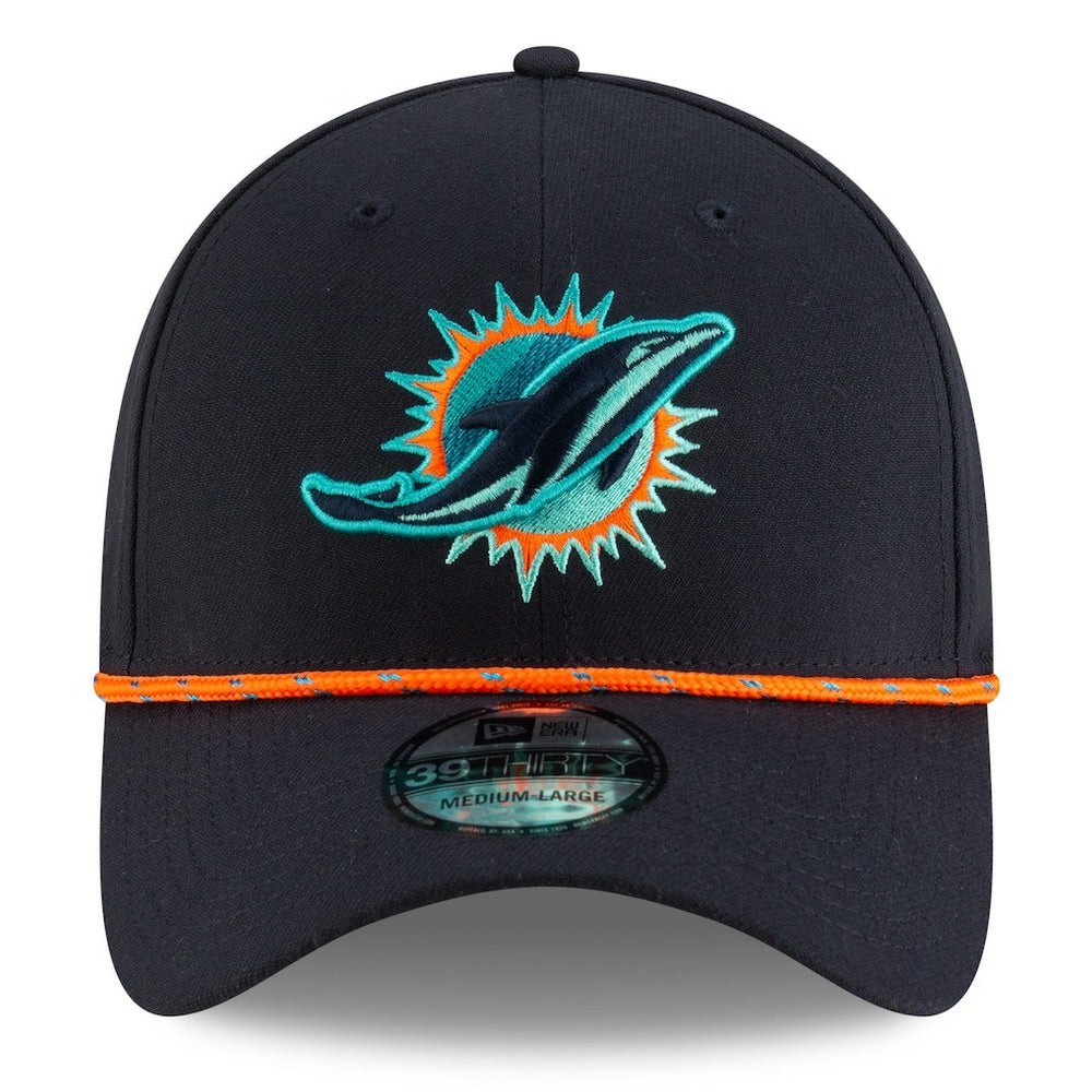 Miami Dolphins New Era 2025 Rivalries Collection Sideline 39THIRTY Flex Hat Pitch Blue - NFL