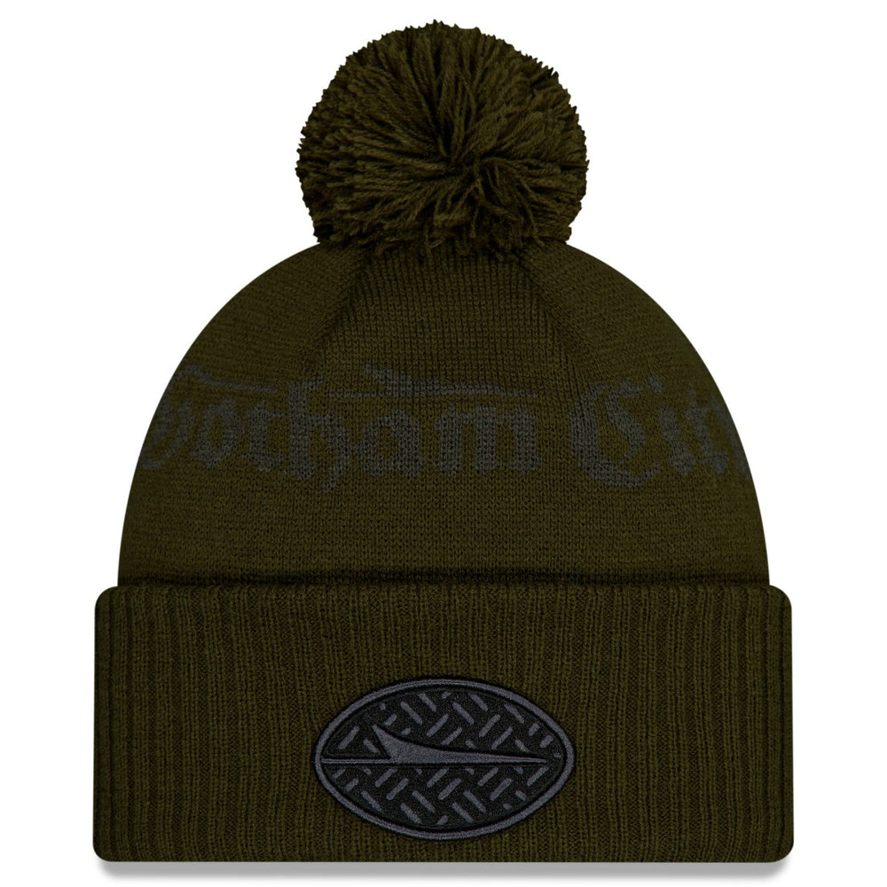 New York Jets New Era 2025 Rivalries Collection Sideline Cuffed Knit Hat with Pom Gotham Green - NFL