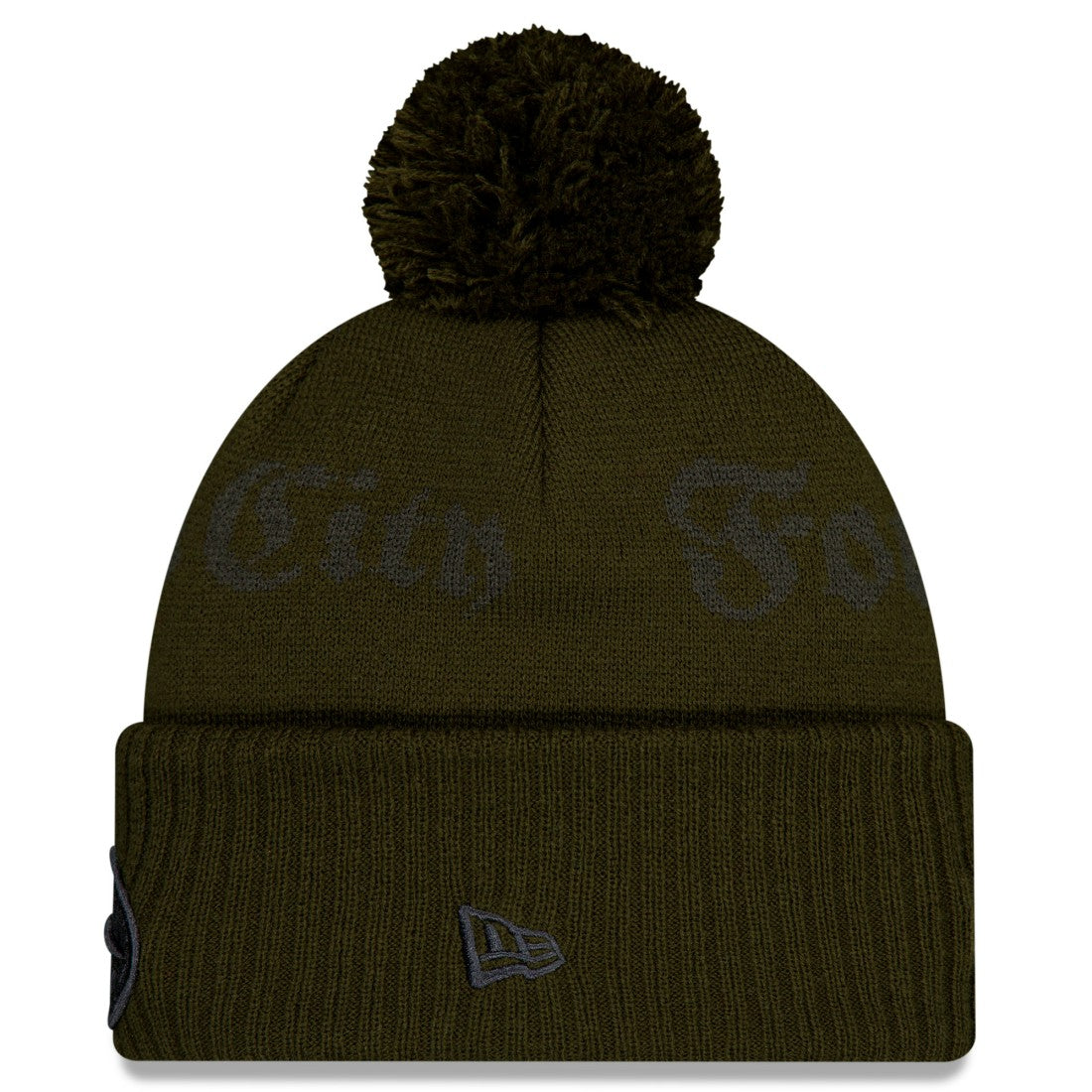 New York Jets New Era 2025 Rivalries Collection Sideline Cuffed Knit Hat with Pom Gotham Green - NFL