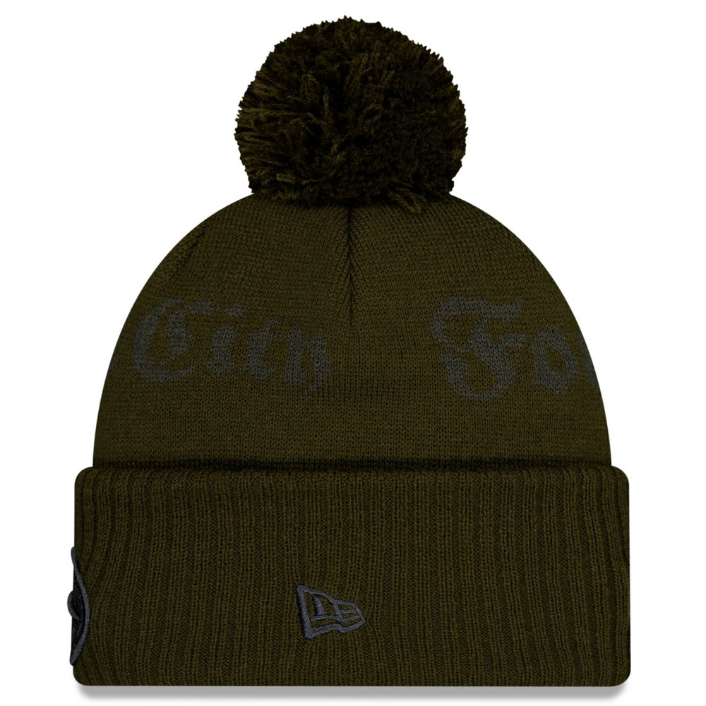 New York Jets New Era 2025 Rivalries Collection Sideline Cuffed Knit Hat with Pom Gotham Green - NFL