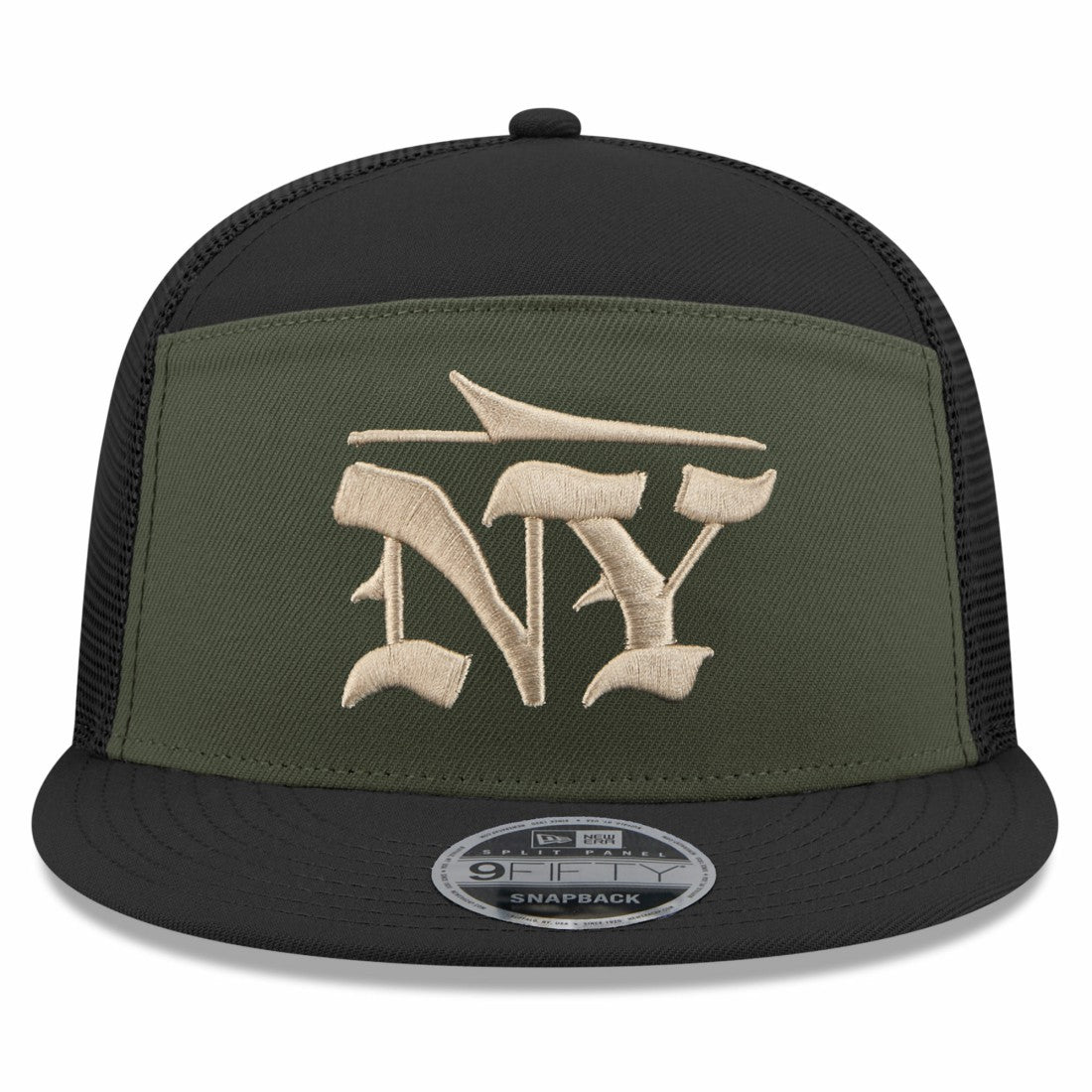 New York Jets New Era 2025 Rivalries Collection Team Split Panel 9FIFTY Snapback Hat Gotham Green - NFL