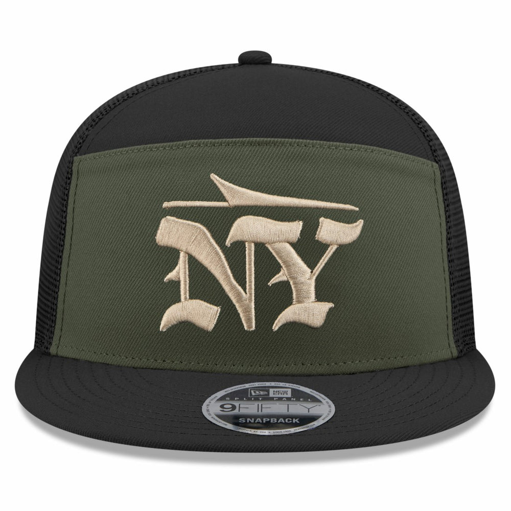 New York Jets New Era 2025 Rivalries Collection Team Split Panel 9FIFTY Snapback Hat Gotham Green - NFL