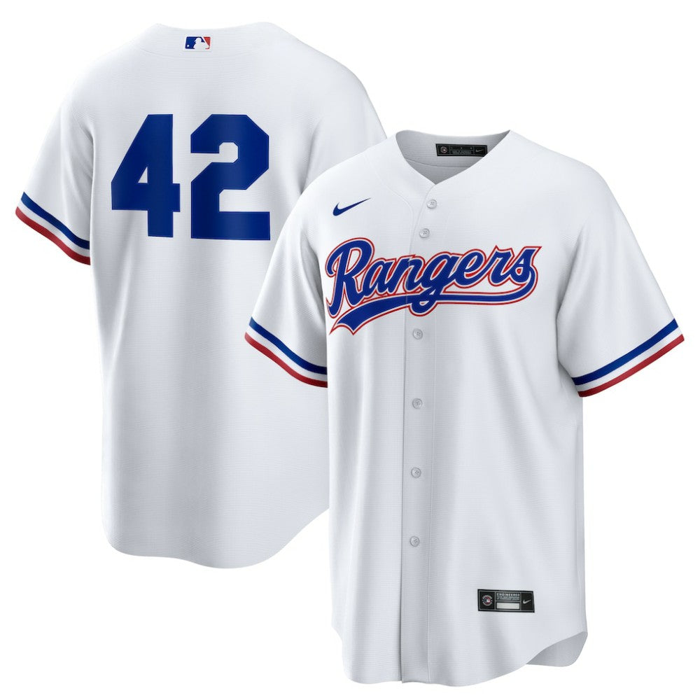 Texas Rangers Nike Home  2025 Jackie Robinson Day Replica Jersey Lifestyle