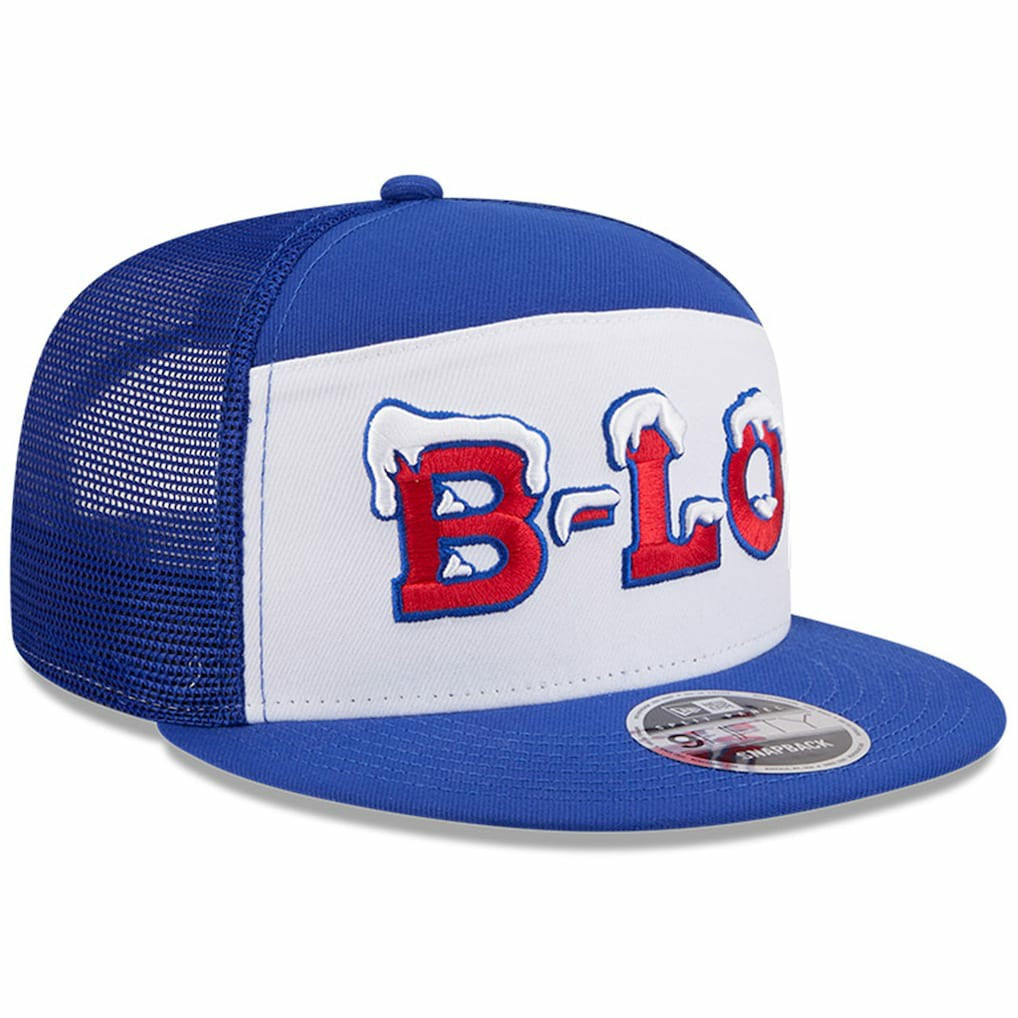 Buffalo Bills New Era 2025 Rivalries Collection Team Split Panel 9FIFTY Snapback Hat White/Royal - NFL
