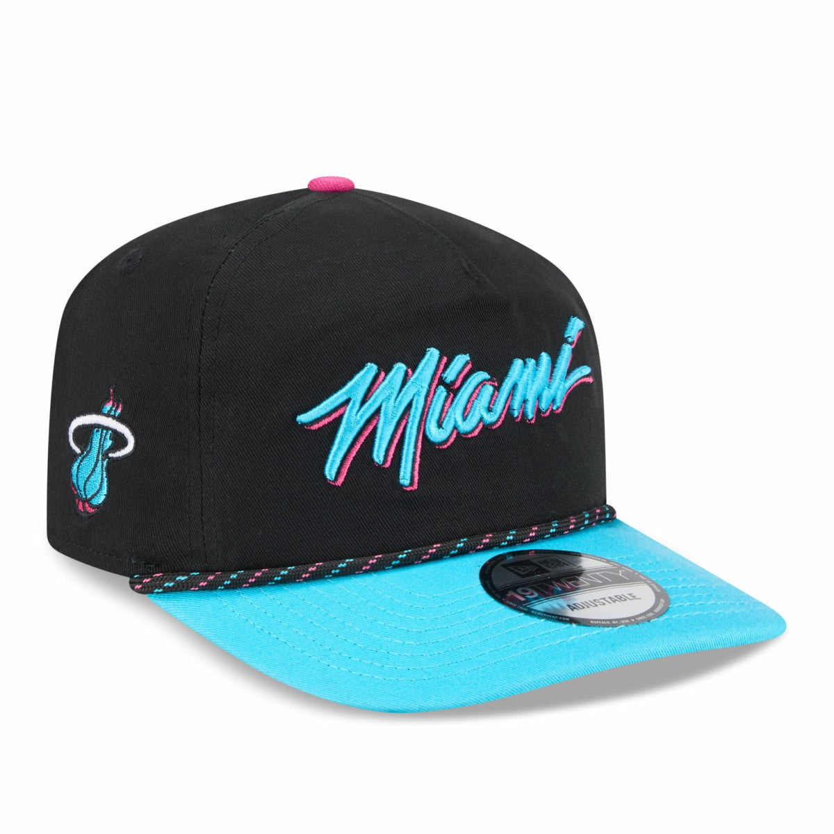 New Era - Miami Heat 2025/26 City Edition 19TWENTY Adjustable Hat - Black/Turquoise