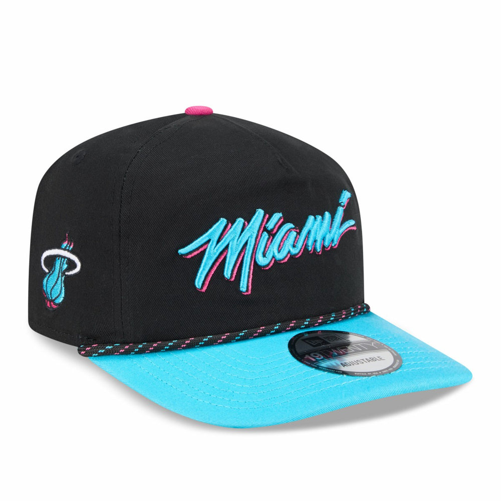 New Era - Miami Heat 2025/26 City Edition 19TWENTY Adjustable Hat - Black/Turquoise