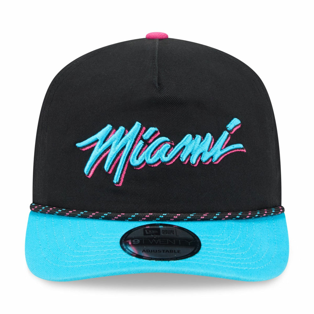 New Era - Miami Heat 2025/26 City Edition 19TWENTY Adjustable Hat - Black/Turquoise