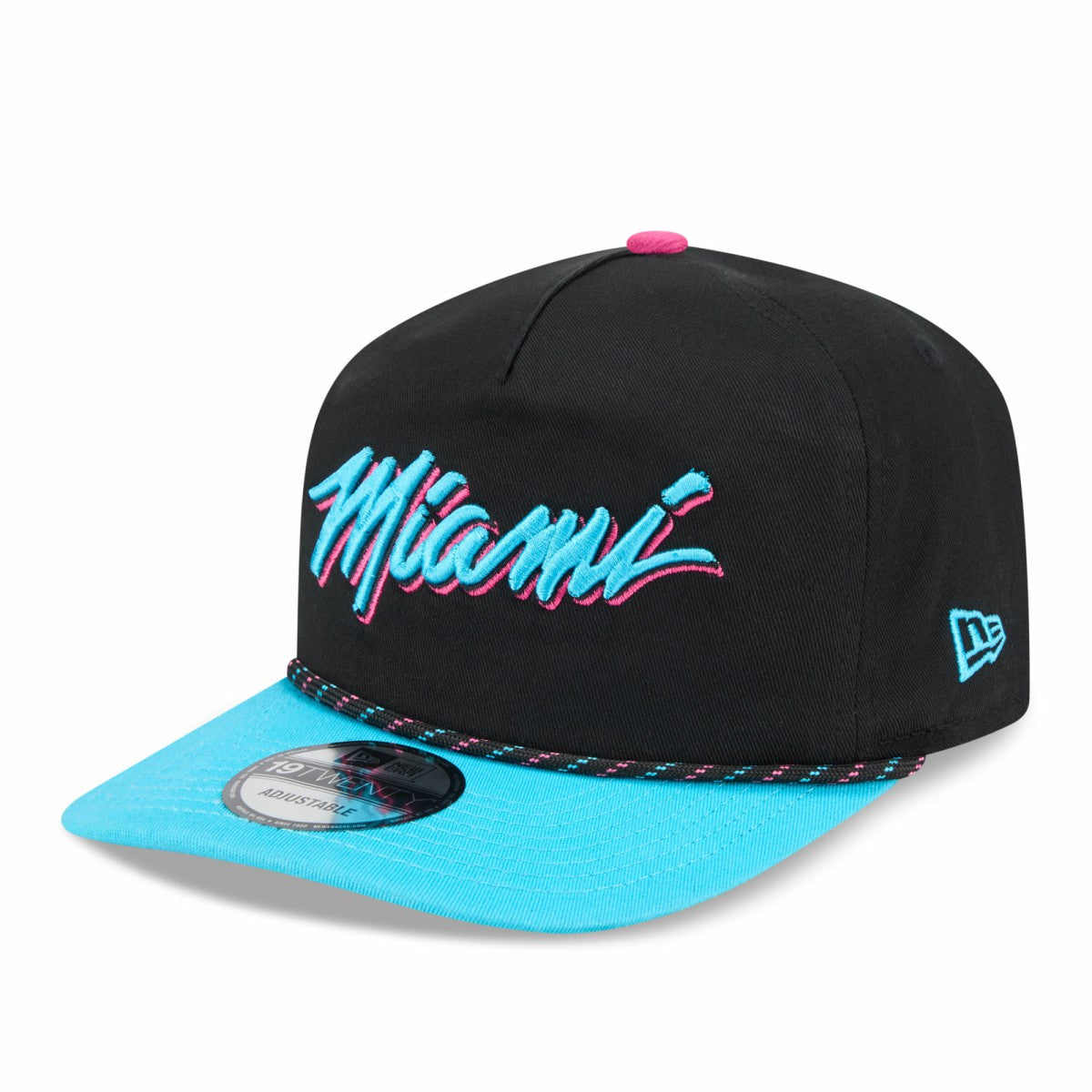 New Era - Miami Heat 2025/26 City Edition 19TWENTY Adjustable Hat - Black/Turquoise