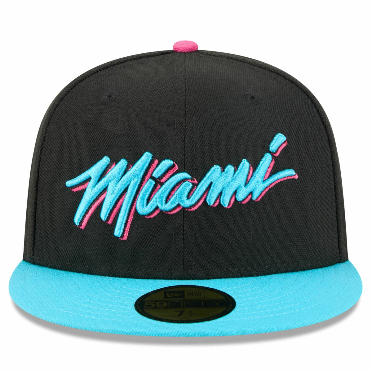New Era - Miami Heat 2025/26 City Edition 59FIFTY Fitted Hat - Black/Turquoise