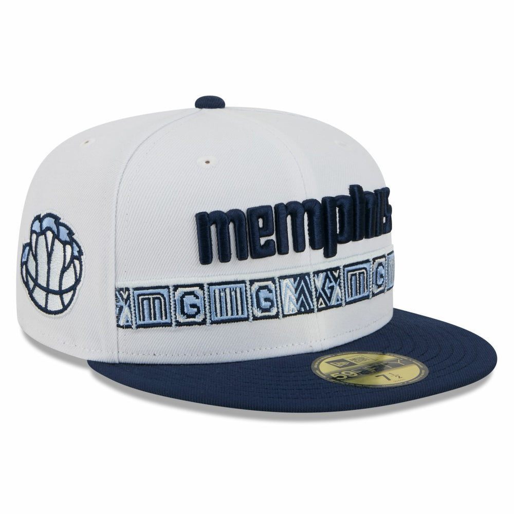 New Era - Memphis Grizzlies 2025/26 City Edition 59FIFTY Fitted Hat - White/Navy