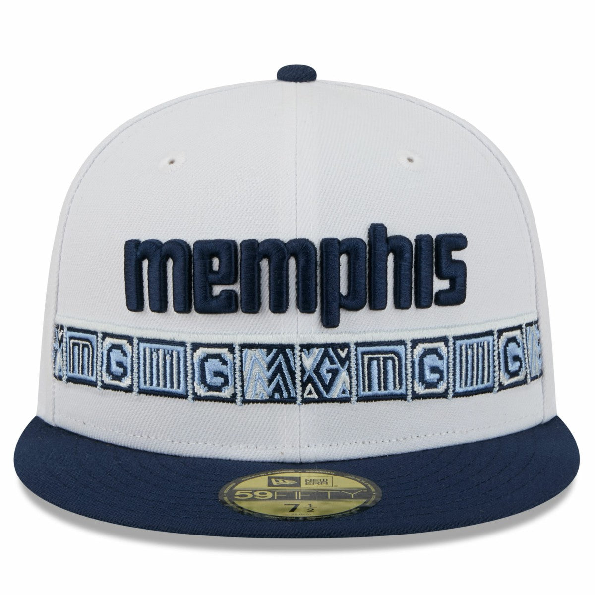 New Era - Memphis Grizzlies 2025/26 City Edition 59FIFTY Fitted Hat - White/Navy