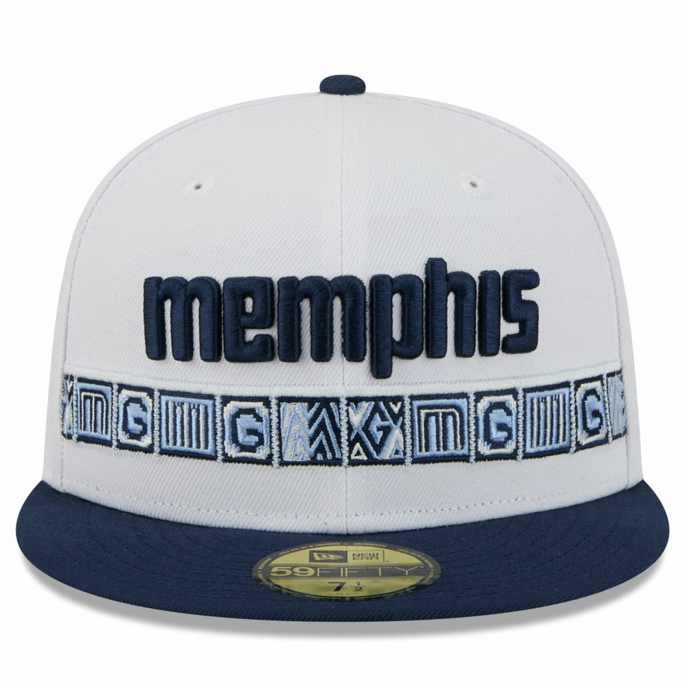 New Era - Memphis Grizzlies 2025/26 City Edition 59FIFTY Fitted Hat - White/Navy