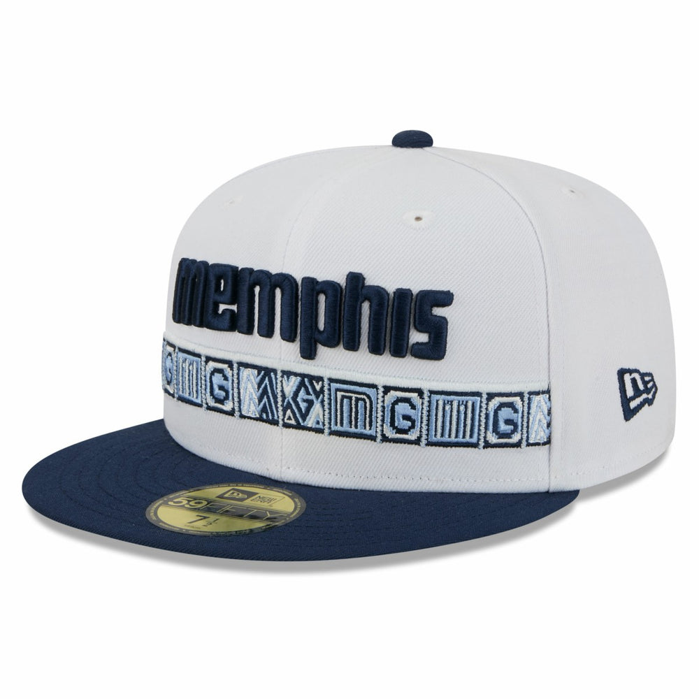 New Era - Memphis Grizzlies 2025/26 City Edition 59FIFTY Fitted Hat - White/Navy