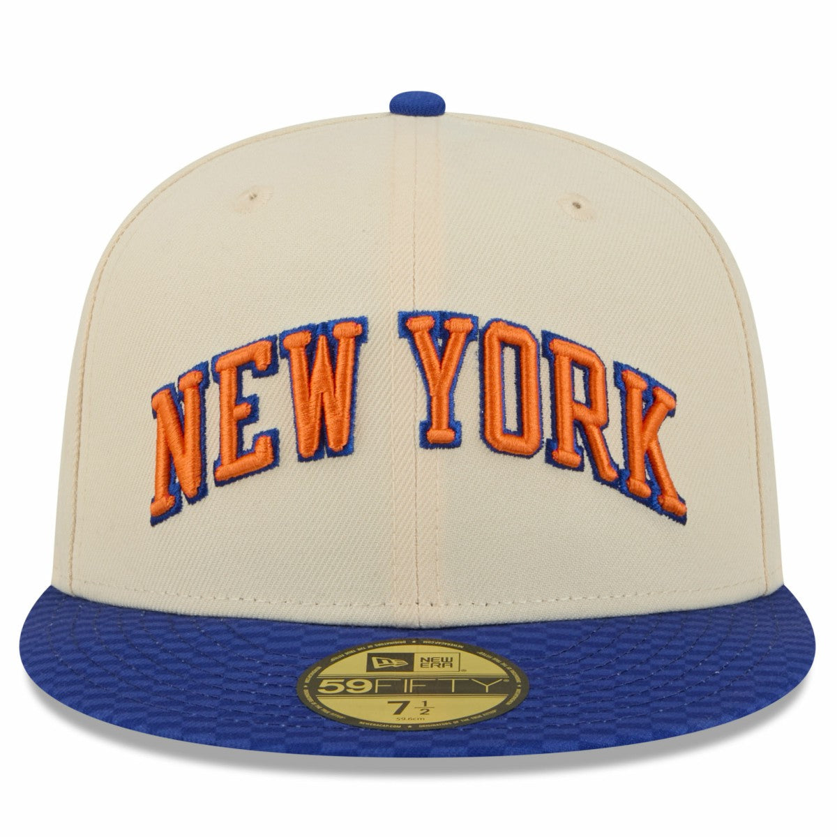 New Era - New York Knicks 2025/26 City Edition 59FIFTY Fitted Hat - Cream/Blue
