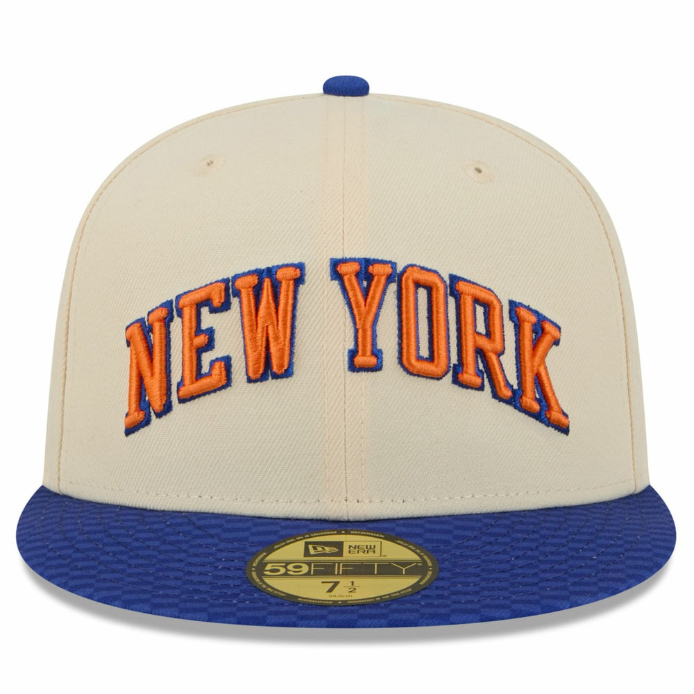 New Era - New York Knicks 2025/26 City Edition 59FIFTY Fitted Hat - Cream/Blue