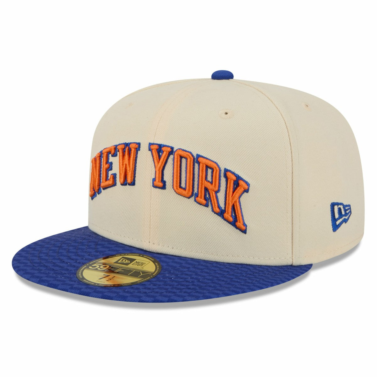 New Era - New York Knicks 2025/26 City Edition 59FIFTY Fitted Hat - Cream/Blue