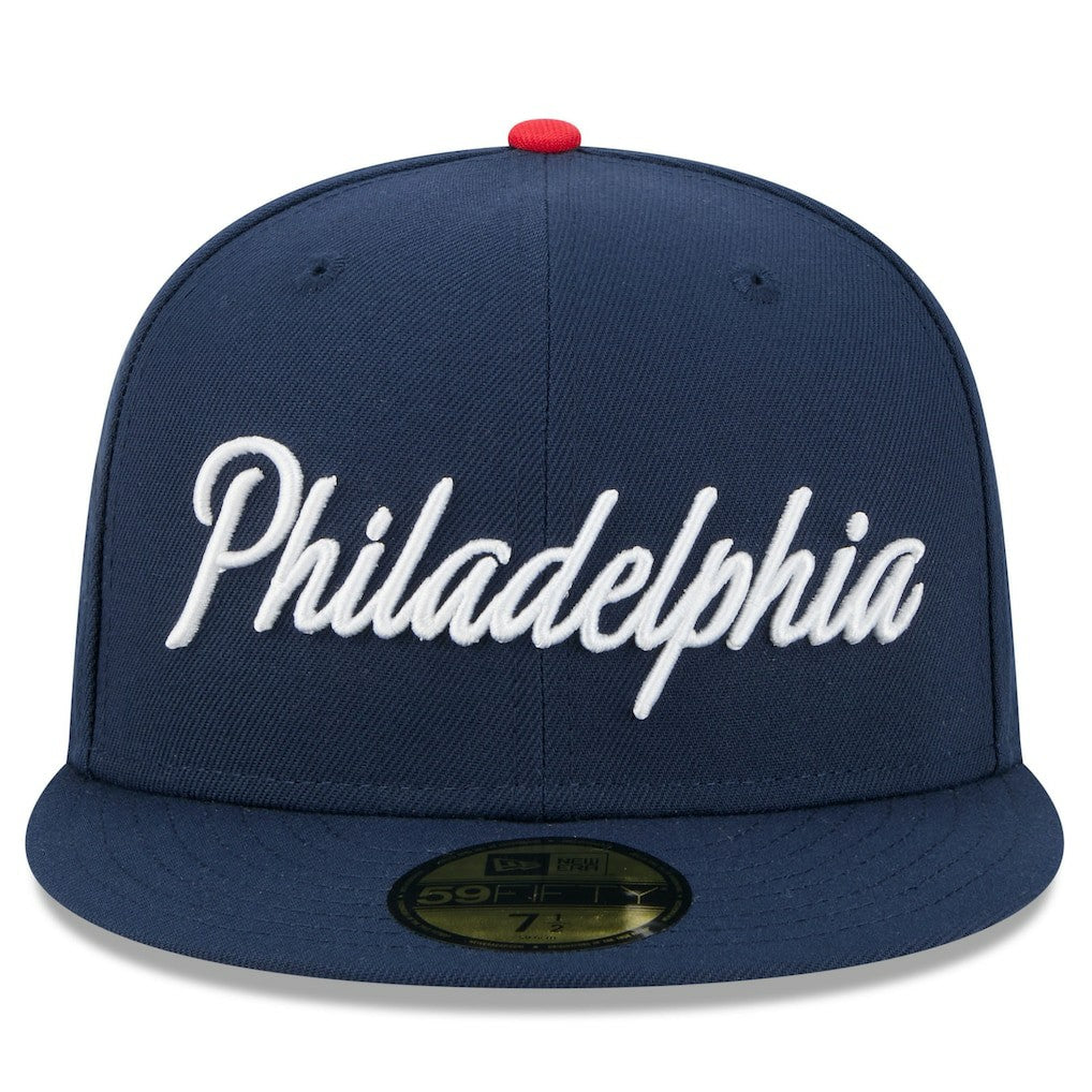 New Era - Philadelphia 76ers 2025/26 City Edition 59FIFTY Fitted Hat - Navy
