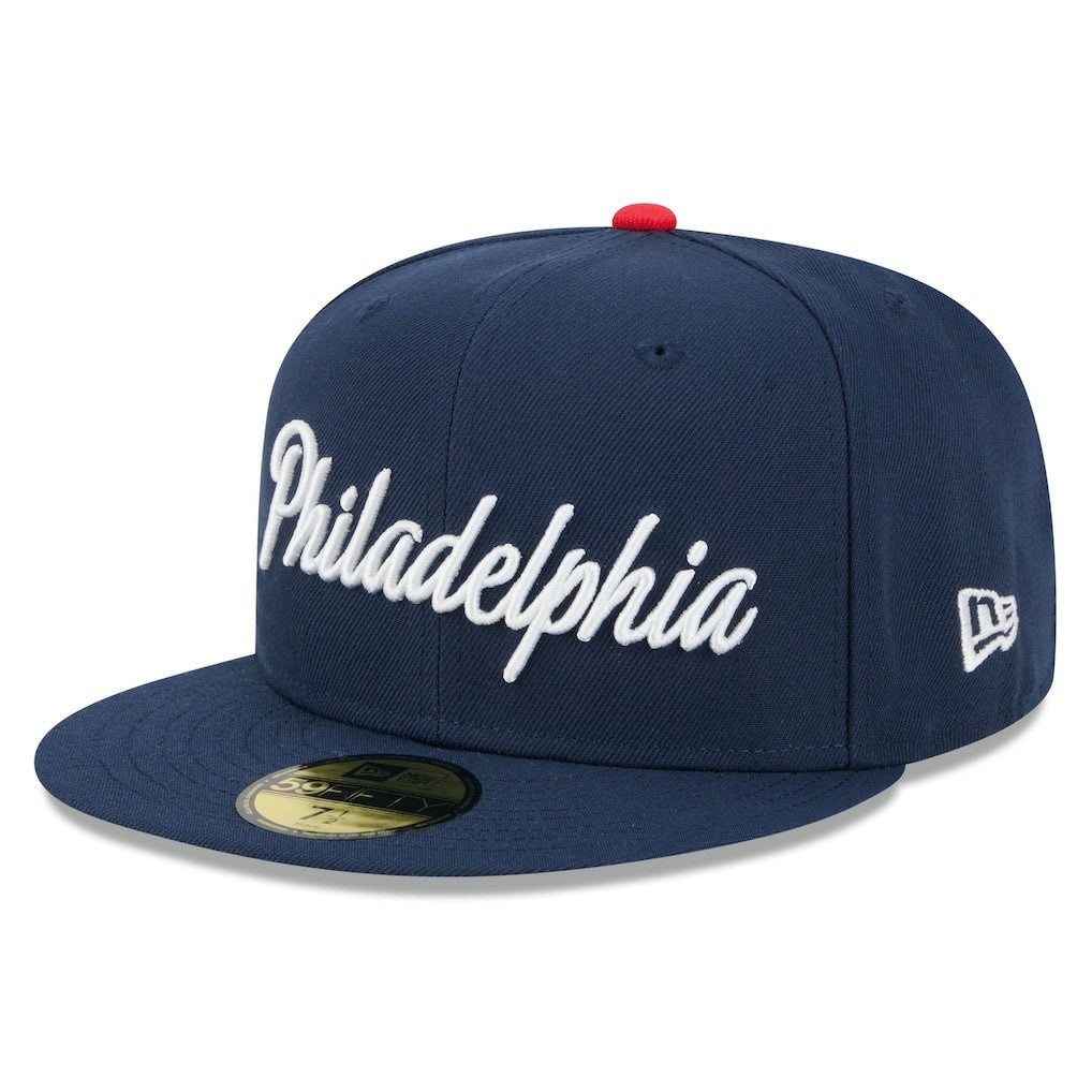 New Era - Philadelphia 76ers 2025/26 City Edition 59FIFTY Fitted Hat - Navy