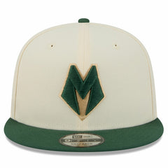 New Era - Milwaukee Bucks 2025/26 City Edition 9FIFTY Snapback Hat - Tan/Hunter Green