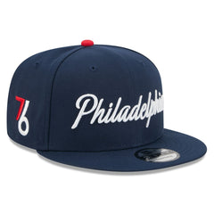 New Era - Philadelphia 76ers 2025/26 City Edition 9FIFTY Snapback Hat - Navy