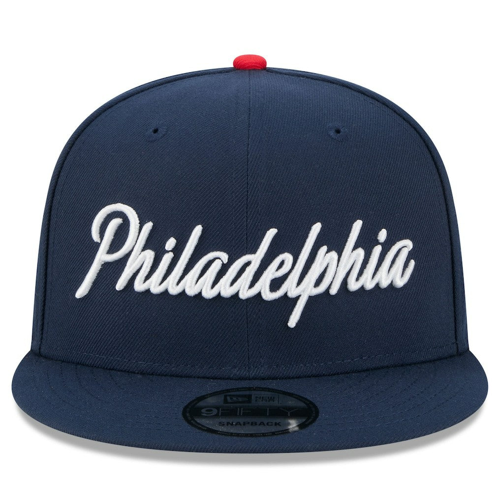 New Era - Philadelphia 76ers 2025/26 City Edition 9FIFTY Snapback Hat - Navy