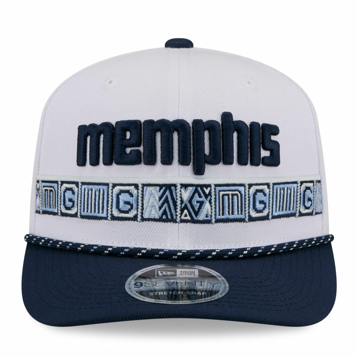New Era - Memphis Grizzlies 2025/26 City Edition 9SEVENTY Adjustable Hat - White/Navy