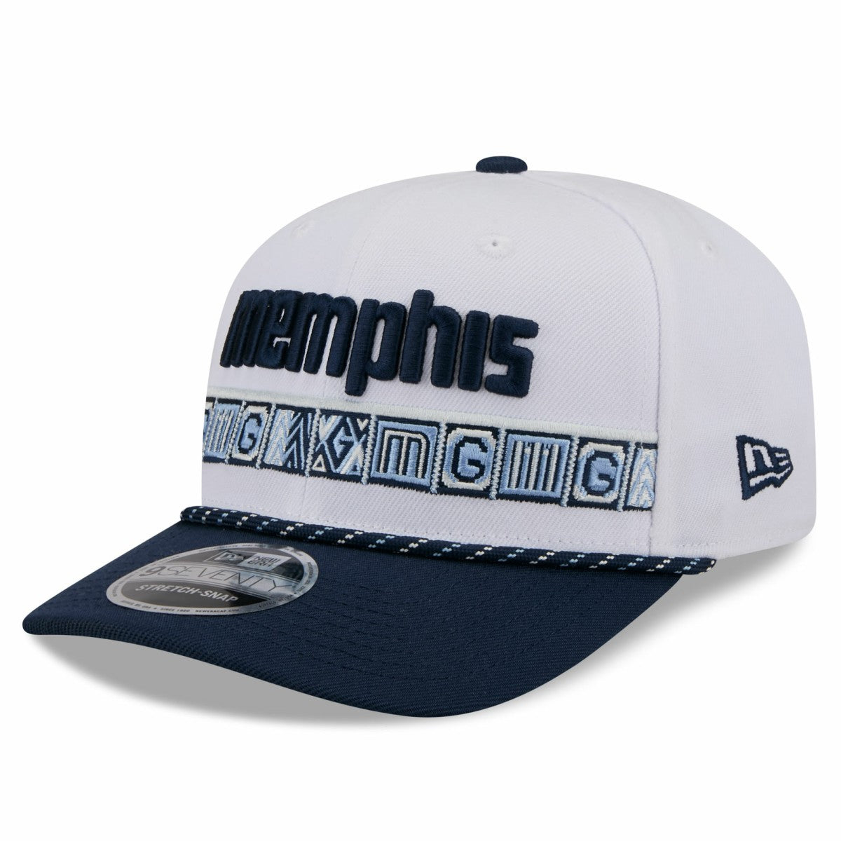 New Era - Memphis Grizzlies 2025/26 City Edition 9SEVENTY Adjustable Hat - White/Navy