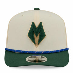 New Era - Milwaukee Bucks 2025/26 City Edition 9SEVENTY Adjustable Hat - Cream/Hunter Green