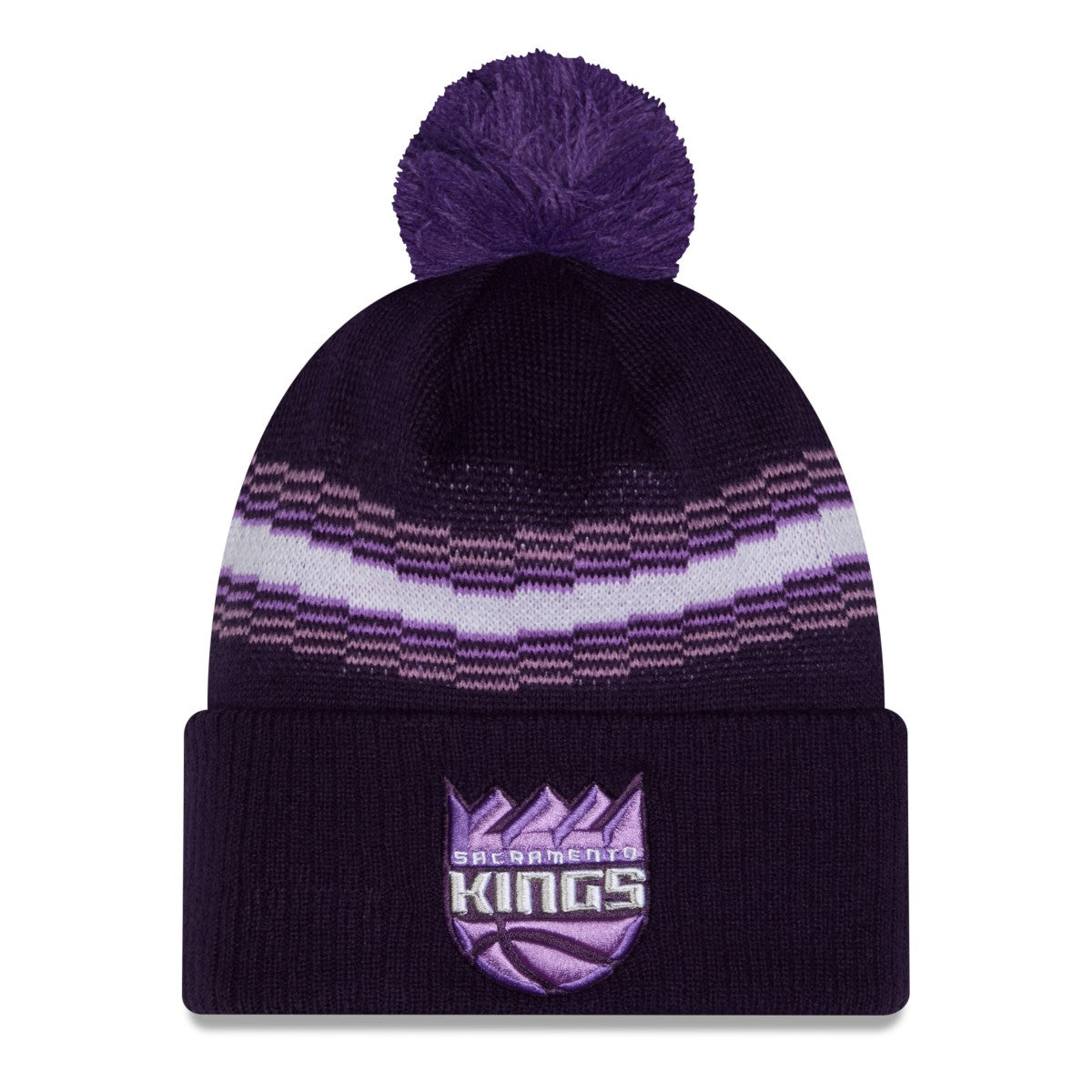 New Era - Sacramento Kings 2025/26 City Edition Cuffed Knit Hat with Pom - Purple